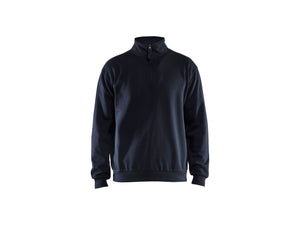 Sweatshirt Half-zip - Dark navy blue - 4XL