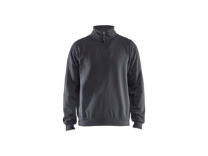 Sweatshirt Half-zip - Mid grey - 4XL