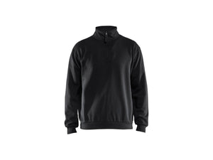 Sweatshirt Half-zip - Black - 4XL