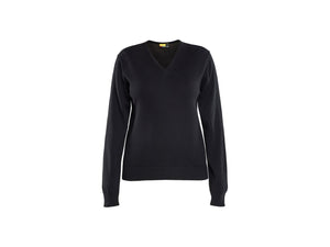 Women's Knitted Pullover - Black - L