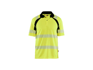 Hi-Vis UV-protected Polo shirt - Hi-vis yellow/Black - 4XL