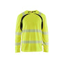 Hi-Vis UV-protected Long-sleeved T-shirt - Hi-vis yellow/Black - 4XL