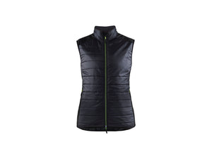 Women's warm-lined vest - Black/Hi-vis yellow - L