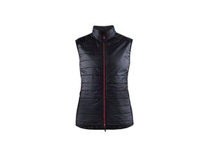 Women's warm-lined vest - Black/Red - L