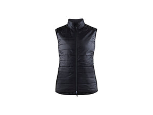 Women's warm-lined vest - Black/Dark grey - L