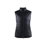 Women's warm-lined vest - Black/Dark grey - L