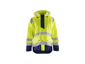 Rain jacket Hi-Vis Level 1 - Hi-vis yellow/navy blue - 4XL