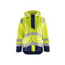 Rain jacket Hi-Vis Level 1 - Hi-vis yellow/navy blue - 4XL