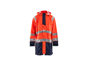 Rain Jacket Hi-Vis LEVEL 1 - Orange/Navy blue - 4XL