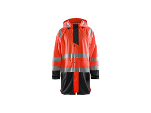 Rain Jacket Hi-Vis LEVEL 1 - Red hi-vis/black - 4XL