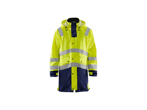 Raincoat Hi-Vis LEVEL 3 - Hi-vis yellow/navy blue - 4XL
