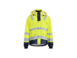 Rain jacket Hi-Vis Level 3 - Hi-vis yellow/navy blue - 4XL
