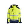 Hi-vis Lightweight lined Winter Softshell Jacket - Hi-vis yellow/navy blue - 4XL