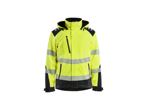 Hi-vis Lightweight lined Winter Softshell Jacket - Hi-vis yellow/Black - 4XL