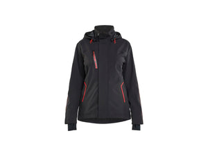 Women's Shell Jacket Stretch - Black/Red - L