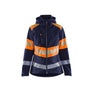 Women’s Hi-Vis Softshell Jacket - Navy blue/Orange - L