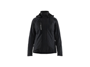 Women's Lightweight lined Winter Jacket Stretch - Black/Black - L