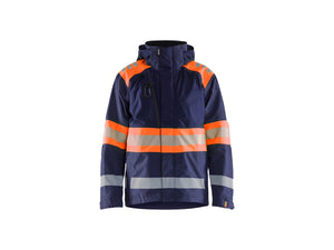 Hi-Vis Shell Jacket - Navy blue/Orange - 4XL