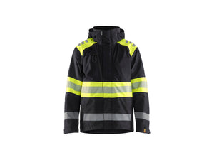 Hi-Vis Shell Jacket - Black/Hi-vis yellow - 4XL