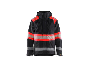 Hi-Vis Shell Jacket - Black/Red hi-vis - 4XL