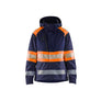 Women’s Hi-Vis Shell Jacket - Navy blue/Orange - L