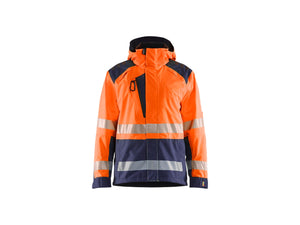 Hi-Vis Shell Jacket - Orange/Navy blue - 4XL