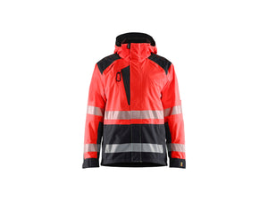 Hi-Vis Shell Jacket - Red hi-vis/black - 4XL