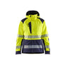 Women’s Hi-Vis Shell Jacket - Hi-vis yellow/navy blue - L