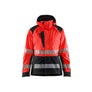 Women’s Hi-Vis Shell Jacket - Red hi-vis/black - L