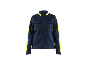 Women’s Industry Jacket Stretch - Dark navy blue/Hi-vis yellow - L