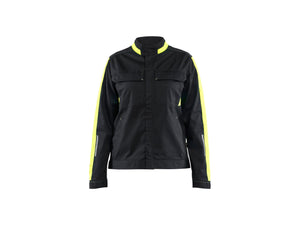 Women’s Industry Jacket Stretch - Black/Hi-vis yellow - L