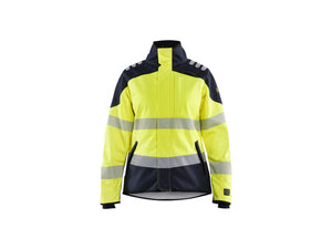 Women's Multinorm softshell Jacket - Hi-vis yellow/navy blue - L