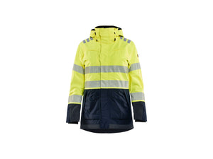 Women’s Multinorm Shell Jacket - Hi-vis yellow/navy blue - L