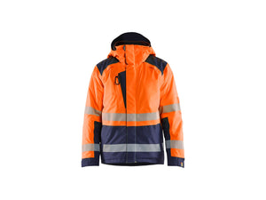 Hi-Vis Winter Jacket - Orange/Navy blue - 4XL