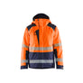 Hi-Vis Winter Jacket - Orange/Navy blue - 4XL
