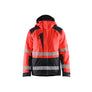 Hi-Vis Winter Jacket - Red hi-vis/black - 4XL