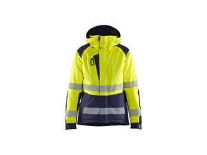 Women’s Hi-Vis Winter Jacket - Hi-vis yellow/navy blue - L