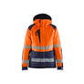 Women’s Hi-Vis Winter Jacket - Orange/Navy blue - L