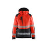 Women’s Hi-Vis Winter Jacket - Red hi-vis/black - L