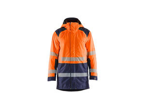 Hi-Vis Winter Parka - Orange/Navy blue - 4XL