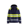 Women’s Hi-Vis Winter Jacket - Navy blue/Hi-vis yellow - L