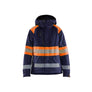 Women’s Hi-Vis Winter Jacket - Navy blue/Orange - L