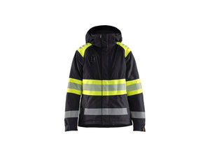 Women’s Hi-Vis Winter Jacket - Black/Hi-vis yellow - L