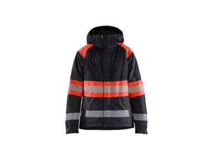 Women’s Hi-Vis Winter Jacket - Black/Red hi-vis - L