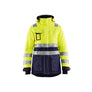 Women's Hi-vis Winter Parka - Hi-vis yellow/navy blue - L