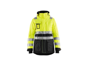 Women's Hi-vis Winter Parka - Hi-vis yellow/Black - L