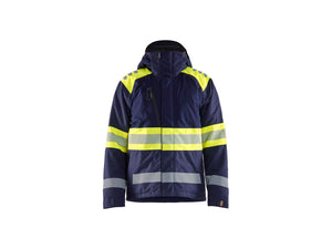 Hi-Vis Winter Jacket - Navy blue/Hi-vis yellow - 4XL