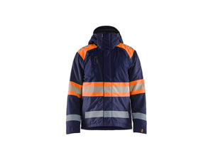 Hi-Vis Winter Jacket - Navy blue/Orange - 4XL