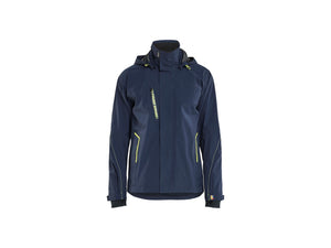 Shell Jacket Stretch - Dark navy blue/Hi-vis yellow - 4XL