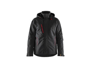 Lightweight lined Winter Jacket Stretch - Black/Red - 4XL